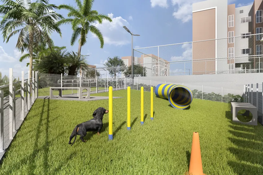 Espaço pet com área para cães do Premier Garden