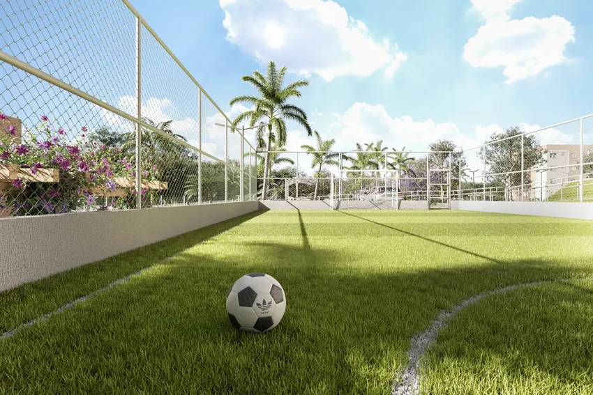 Quadra de grama para esportes no Premier Garden